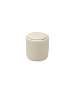 Mingle Round Small Ottoman With Wood Table And Storage