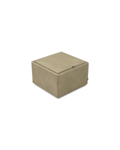 Mingle Square Small Ottoman With Wood Table And Storage